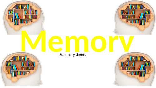 AQA Psychology: Memory summary sheets