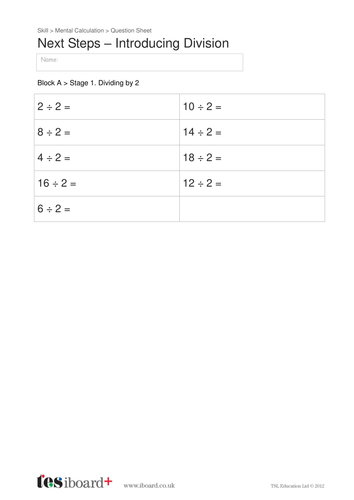 ks1 division question worksheet teaching resources