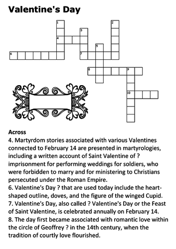 Valentine's Day Crossword