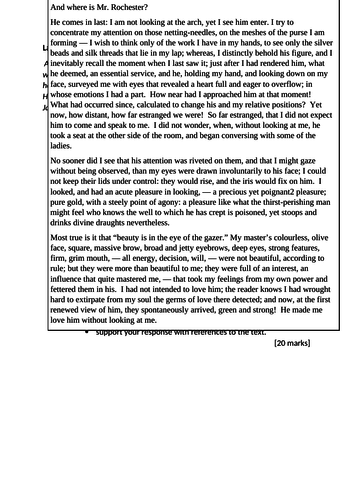 9-1 GCSE AQA Language Paper 1 Jane Eyre by Charlotte Bronte