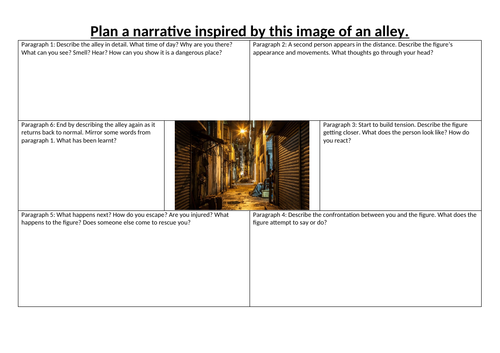 Narrative writing for mid/low ability GCSE English Language Paper 1 Section B