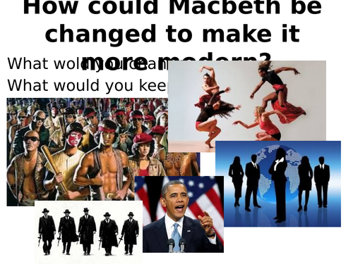 Macbeth Starter slides and Creative acitivity