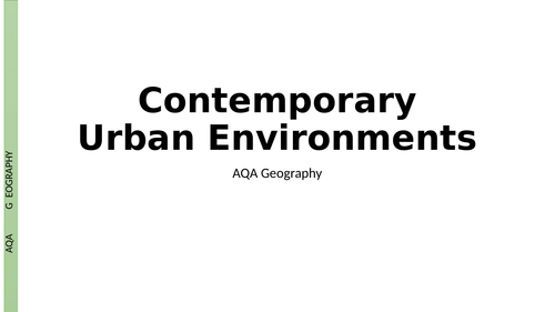 AQA A Level Contemporary Urban Environments