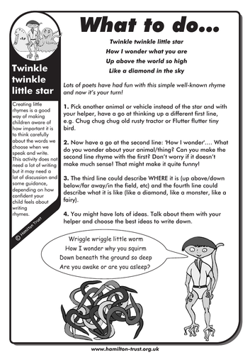 Twinkle, twinkle, little star - English Homework - LKS2