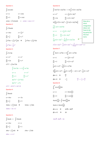 Integration by parts