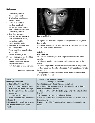 Poetry worksheet