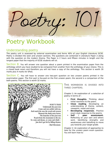 Poetry workbook