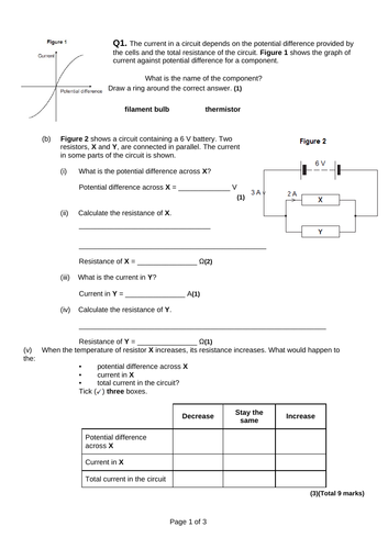 Resistance Calculations Electricity