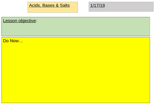 IGCSE Chemistry -  Acids, Bases & Salts