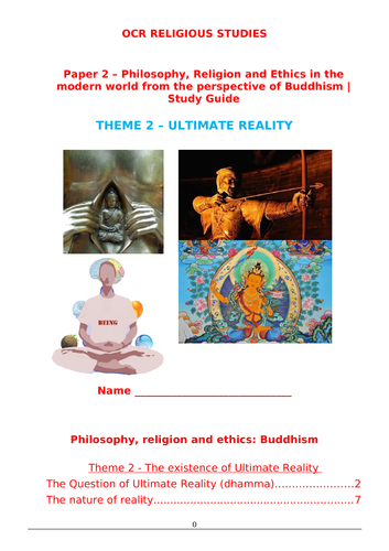 OCR RS GCSE - Ultimate Reality - Buddhism