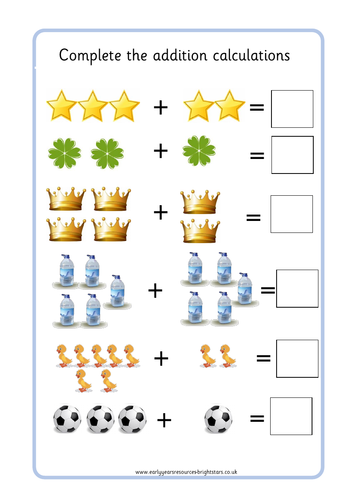 Picture Addition Worksheet