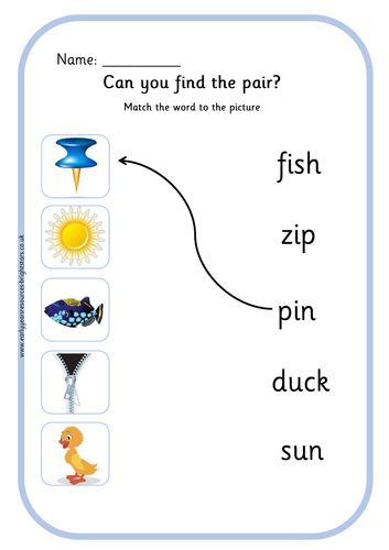Phonics- Picture & Word match