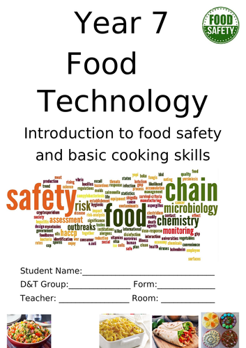 year 7 food technology work book teaching resources