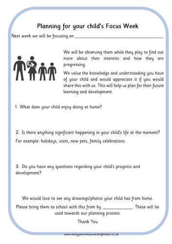 Focus Week Parent Forms