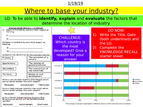 KS3: Economic Activity - Lesson 4: The location of industry