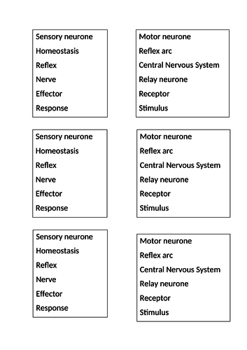 Lesson recapping relexes and RP7