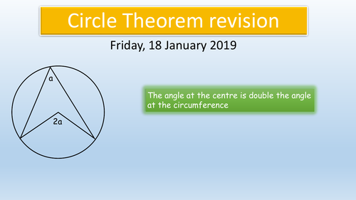 GCSE Maths : Circle Theorems Revision KS4
