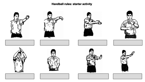 Handball starter activites