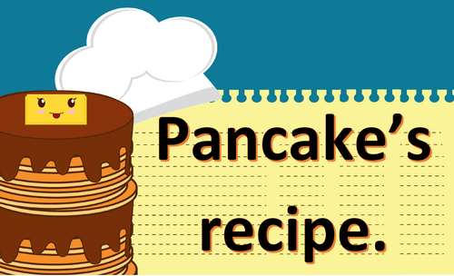Recipe. Pancakes. Logical order.