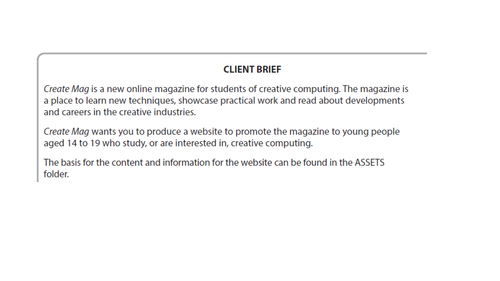 CIDA Unit 1 Developing web products: Step by  Step revision guide how to complete 2018 exam paper