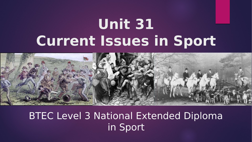 Unit 31 BTEC Extended Diploma in Sport