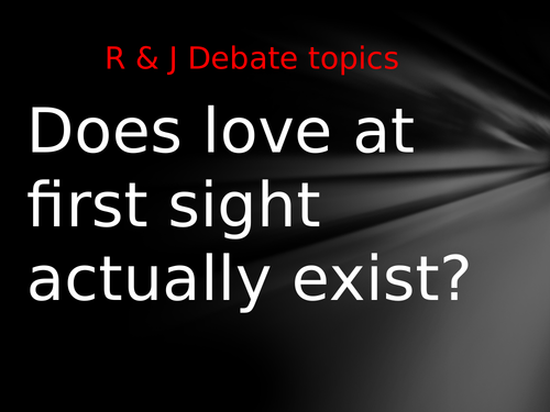 Year 9/10 Romeo and Juliet debate topics ppt