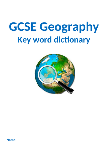 AQA GCSE Geography dictionary