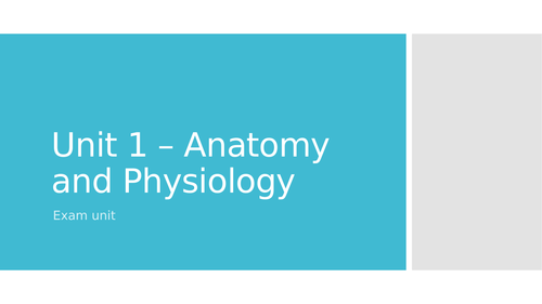 Level 3 BTEC Sport Anatomy & Physiology A01: Structure of the skeleton