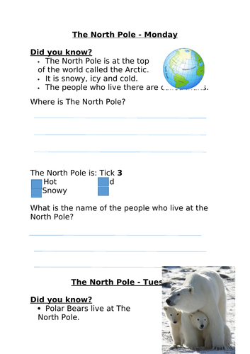 Arctic Reading Year 2 Key Stage 1