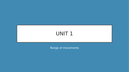 Level 3 BTEC Sport Anatomy & Physiology Joints & Movement