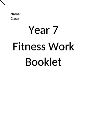 KS3 Fitness Booklet- Year 7