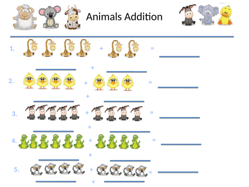 Animals Addition KS1/ KS2