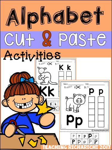 Alphabet Cut and Paste Activities (Upper and Lower case)