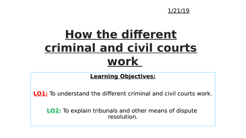 Criminal and civil courts