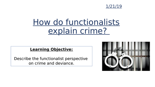 How do functionalists explain crime