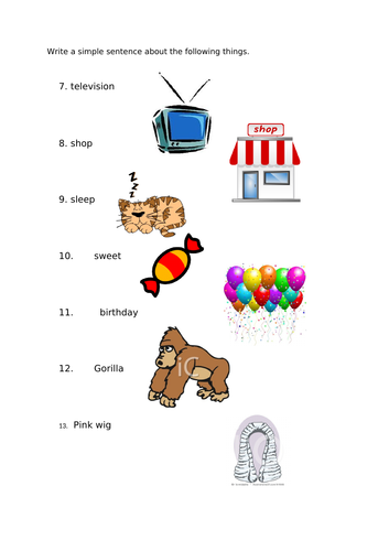 Simple Sentences Worksheets | Teaching Resources