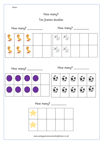 Doubles using Ten frames