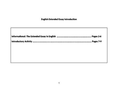 ib english extended essay category 1