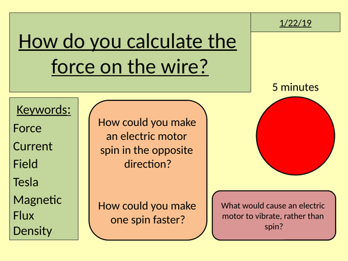 Force on a conductor (F=BIL)