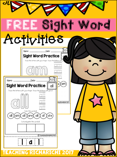 FREE Sight Word Activities (Primer)
