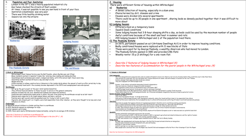 Whitechapel summary sheets