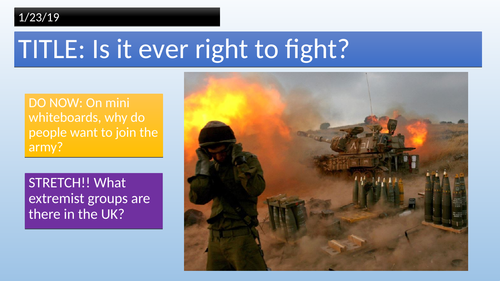 KS3 // Is it right to fight? - War and Peace