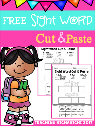 free-sight-word-cut-and-paste-worksheets-first-grade-teaching-resources