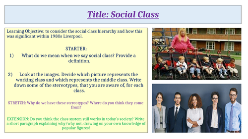 Social Class Context for Blood Brothers