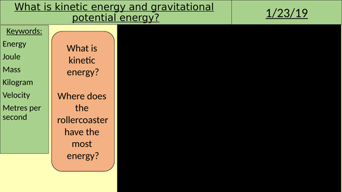 Gravitational and kinetic energy transfers