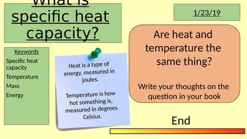 What is specific heat capacity?