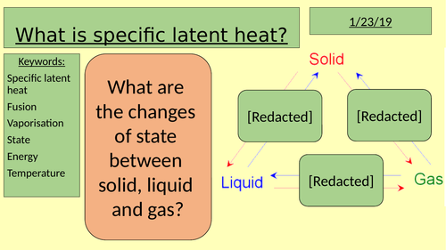 What is specific latent heat?