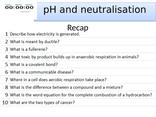 Topic 4 pH and neutralisation AQA trilogy