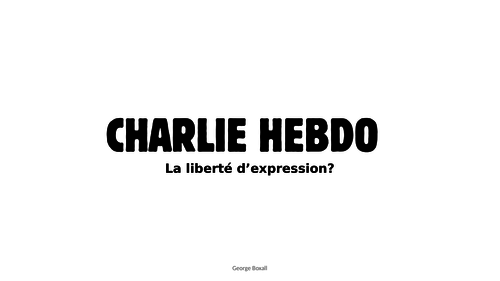 Edexcel A Level French Charlie Hebdo Powerpoint