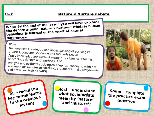 GCSE 9-1 Sociology Nature v nurture